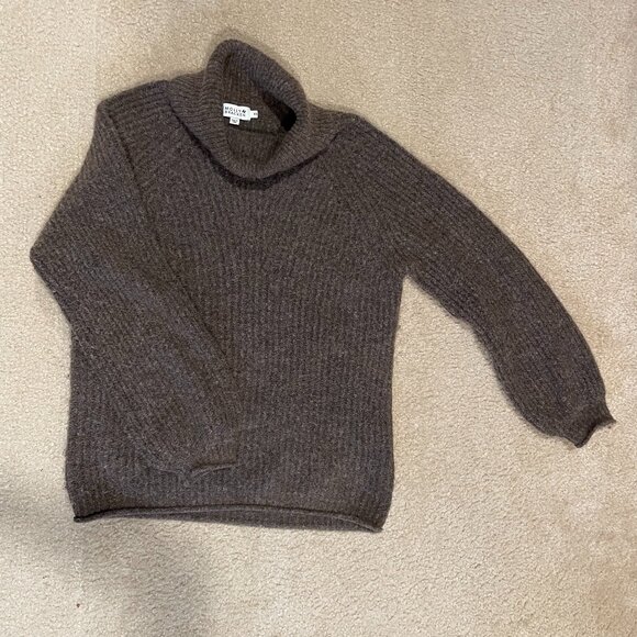 MOLLY BRACKEN Chocolate / Brown Chunky Turtleneck Sweater XS (runs large) - Picture 5 of 6